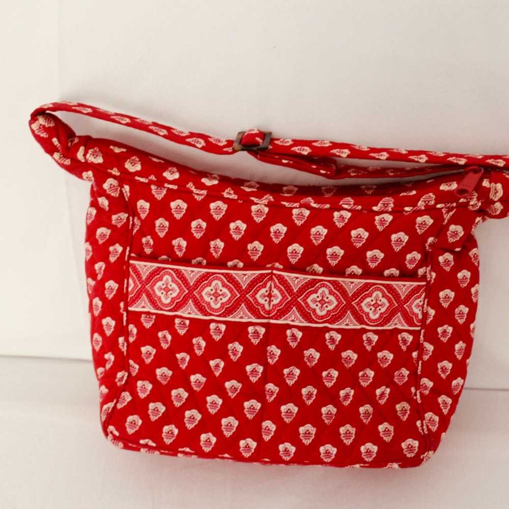 RETIRED VERA BRADLEY Nantucket Red & White Purse
